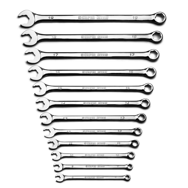 Capri Tools WaveDrive Pro Combination Wrench Set, Reg/Rounded Bolts, Metric, 12 pcs CP11750-12MPK - main